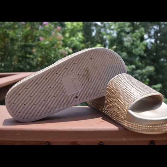 Forever Jeweled Slide Ons, Never Worn - Picture 4 of 5